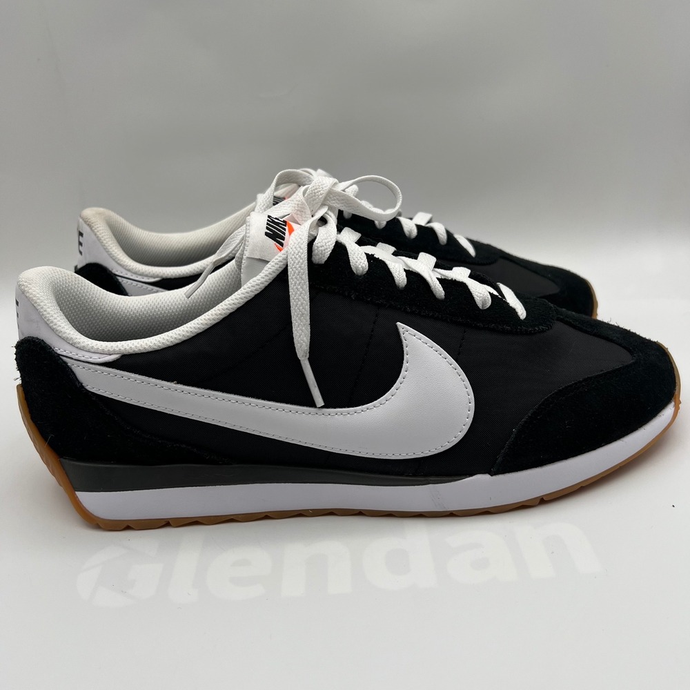 Nike Pacific Casual Mens Size 10.5 Black White Gum Sole Suede Low Top Sneakers